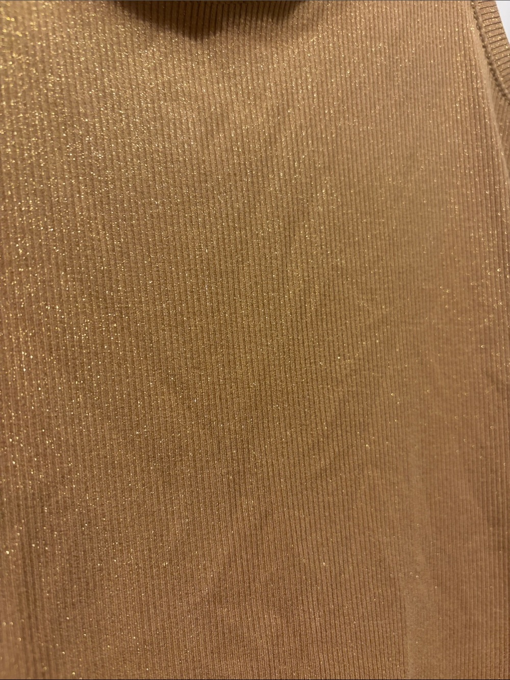 Express Classic Ribbed Tank Top - Gold - Picture 2 of 3